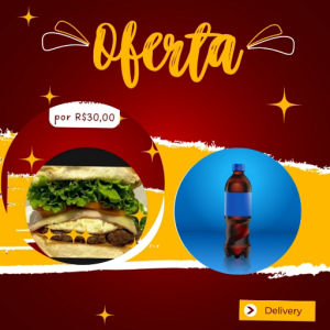 imagem do produto 1 X salada e um refri de 500ML