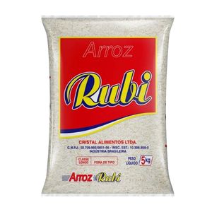 imagem do produto Arroz Rubi, Fora de Tipo, 5kg