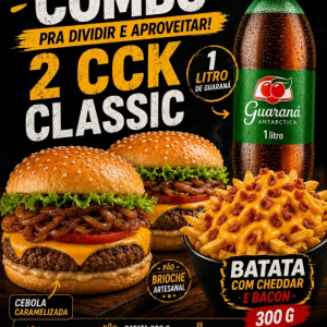 imagem do produto 2 CCK Classic , batata c cheddar e bacon + guaraná de 1 litro 