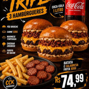 imagem do produto Box triplo + refrigerante de 1 litro