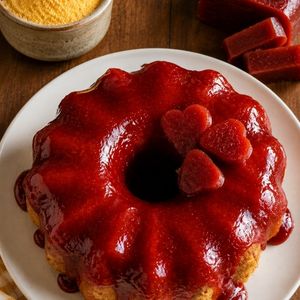imagem do produto bolo de fubá mimoso com cobertura de goiabada cremosa