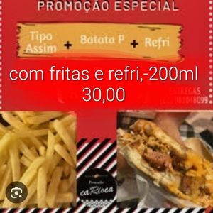 imagem do produto Promo cachorro quente+ fritas + refri 200 ml
