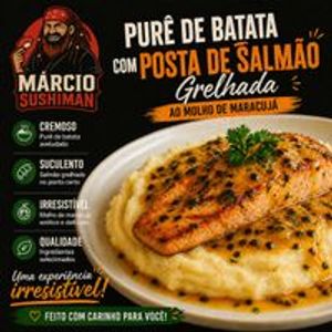 imagem do produto Purê de batata com posta de salmão ao molho de maracujá 300G
