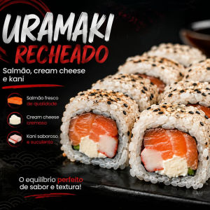 imagem do produto uramaki salmão com kani