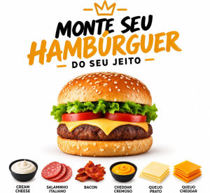 imagem do produto Monte seu hambúrguer a partir de R$ 16,90
