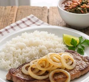 imagem do produto Bife acebolado com arroz