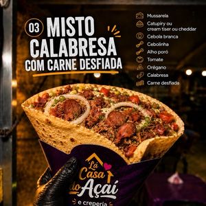 imagem do produto Misto calabresa com carne desfiada 