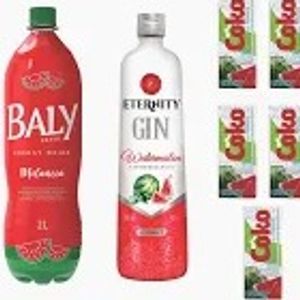 imagem do produto Combo Gin Eternity - 1 Garrafa de Gin Eternity + 1 Garrafa de Baly 2 Litros + Gelo Saborizado