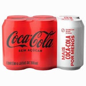 imagem do produto Coca zero lata 350ml fardo com 6