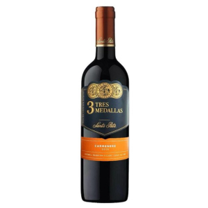imagem do produto Vinho Chileno 3 Medallas Carmenere Santa Rita 750ml