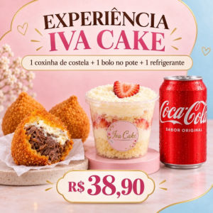 imagem do produto Experiência Iva Cake ***ESCOLHA O SABOR DO BOLO NO CAMPO OBSERVAÇÕES ***