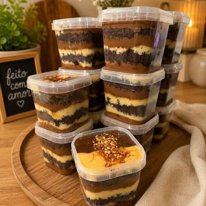 imagem do produto 🍫🥜 Pote dos Sonhos – Doce de Leite com Chocolate e Amendoim Crocante 🥜🍫