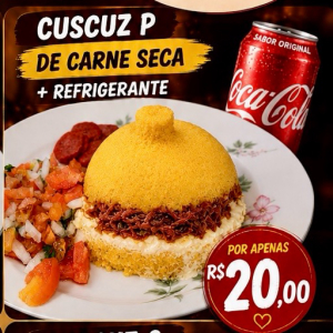 imagem do produto Cuscuz carne seca P + Refri