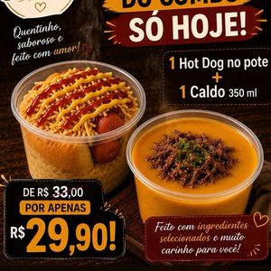 imagem do produto hot dog de pote + Caldo 