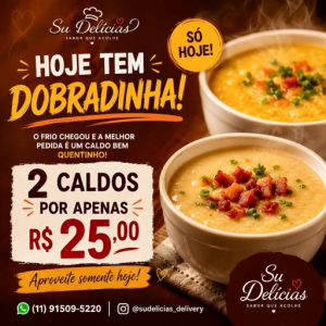 imagem do produto 2 CALDOS POR APENAS 25,00