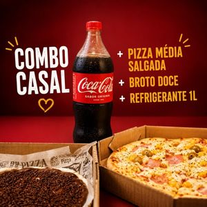 imagem do produto Combo Casal: Pizza Média Salgada + Broto Doce + Refrigerante 01l