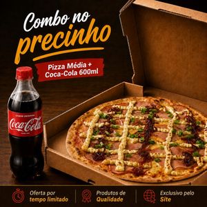 imagem do produto Pizza Média + Coca-Cola 600ml