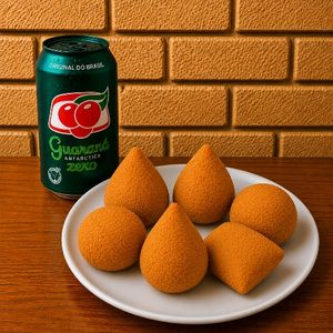 imagem do produto Combo 6 - (6 Salgados fritos 60g + 1 Refrigerante 350ml)