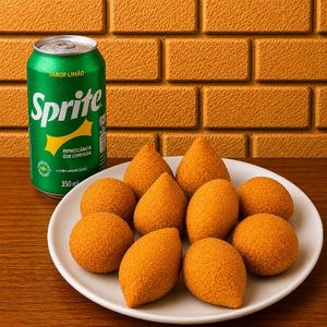 imagem do produto Combo 10 - (10 Salgados Fritos 60g + 1 Refrigerante 350ml)