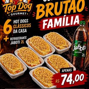 imagem do produto Combo Brutão 6 hot dog mais refrigerante 2l