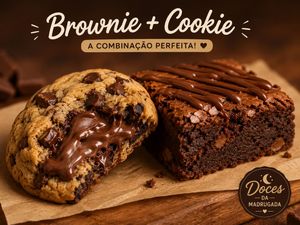 imagem do produto Brownie + Cookie Recheado com Nutella