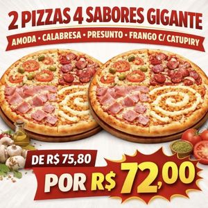 imagem do produto 2 PIZZAS 4 SABORES
