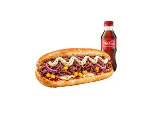 imagem do produto Setelagoano, Salsicha na brasa com Carne Seca, combo C/ Coca cola 200ml