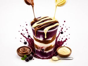 imagem do produto Açaí Premium 500ml com Creme Ninho, Creme de Avelã