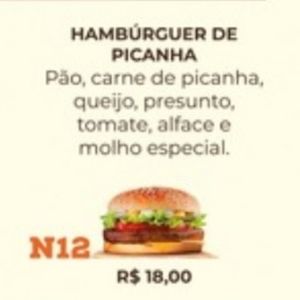 imagem do produto Hambúrguer de picanha  N12
