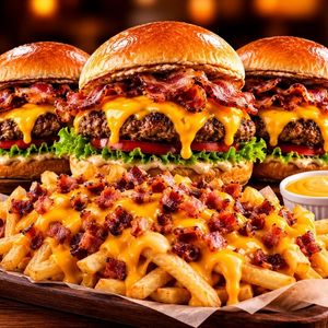 imagem do produto 3x bacon e batata frita bacon e cheddar