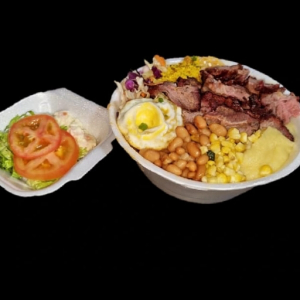 imagem do produto #Promoção:Marmita Grande com churrasco+1 carne+ salada separada+1 refri 200ml
