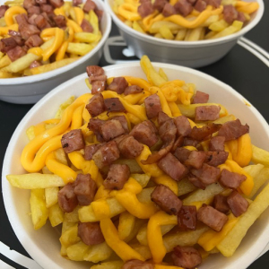 imagem do produto Fritas cheddar e bacon P