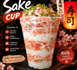 imagem do produto Temaki de salmão completo no copo