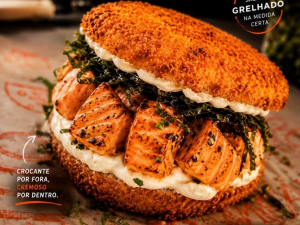 imagem do produto Hamburguer de sushi salmão grelhado