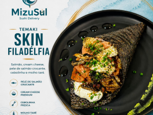 imagem do produto Temaki Skin, cream cheese, cebolinha e tarê