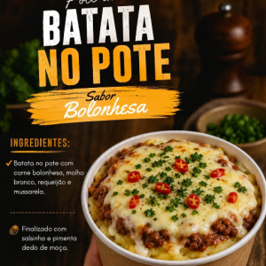 imagem do produto Pote de Bolonhesa com Molho Branco 