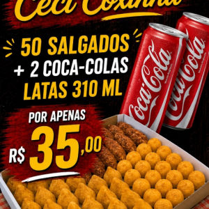 imagem do produto 50 salgados + 2 coca colas 310 ml