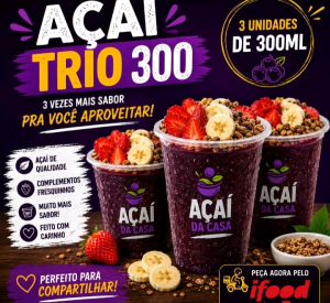 imagem do produto Açaí Trio 300 Mais Quantidade, Mais Vantagem!