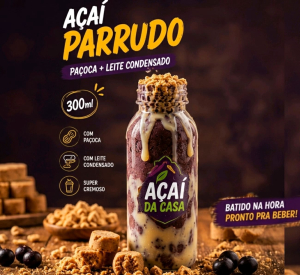 imagem do produto Açaí Parrudo 300ml | Cremoso + Paçoca + Leite Condensado