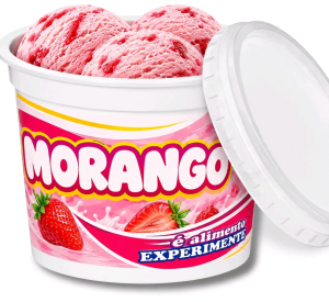 imagem do produto Sorvete de Morango - Pote 350ml Cremoso e Refrescante
