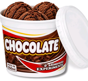 imagem do produto Sorvete de Chocolate - Pote 350ml Cremoso e Refrescante