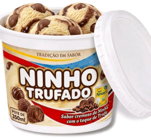 imagem do produto Sorvete de Ninho Trufado - Pote 350ml Cremoso e Refrescante