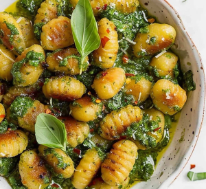 imagem do produto Gnhocci de Batata Fatto a Mano ao Molho Pesto de Manjericão Com Castanhas