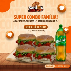 imagem do produto 4 CACHORROS QUENTES + 1 GUARANÁ 2 LITROS