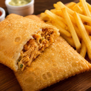 imagem do produto Pastel Carne ou Frango + Adicional De Fritas