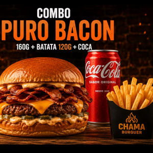imagem do produto Combo Puro Bacon | 160g + Batata 120g + Coca