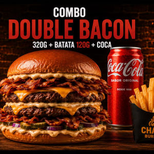 imagem do produto Combo Double Bacon | 320g + Batata 120g + Coca