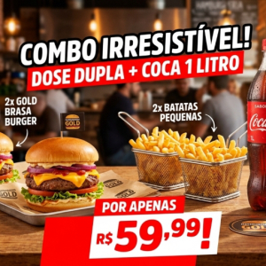 imagem do produto COMBO 2 X GOLD + COCA 1l + 2 batatas pequenas