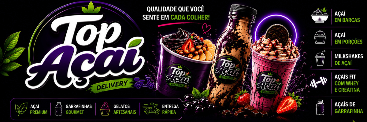Top Açaí Delivery capa