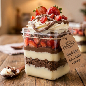 imagem do produto Bolo de Pote/ninho,Nutella e morangos 